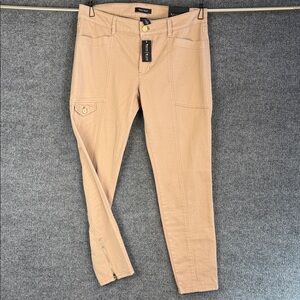 White House Black Market Beige Skimmer Half Calf - Ankle Jeans Women’s Sz 8 NWT